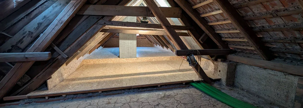 Realizace a zateplení stropu Kobylí Hlava